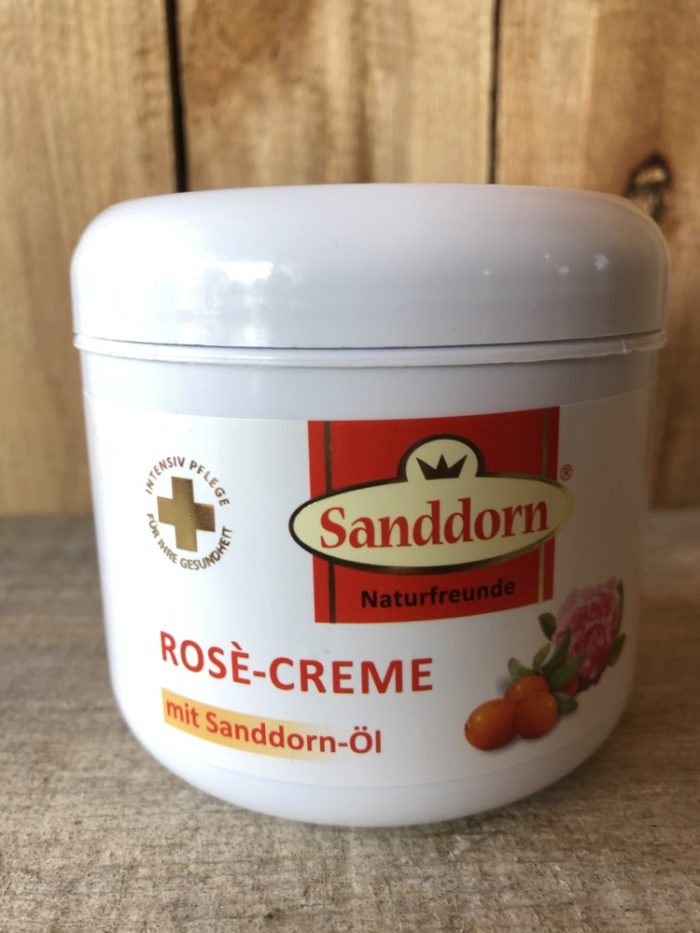 Creme Rose mit Sanddorn